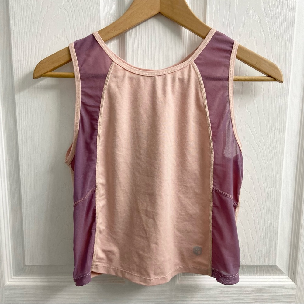 Born Primitive Hurricane Women’s Crop Tank Top Pink Purple Back Tie Mesh